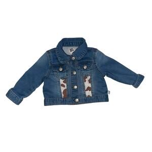 Oshkosh B’gosh girls cow print jeans jacket
